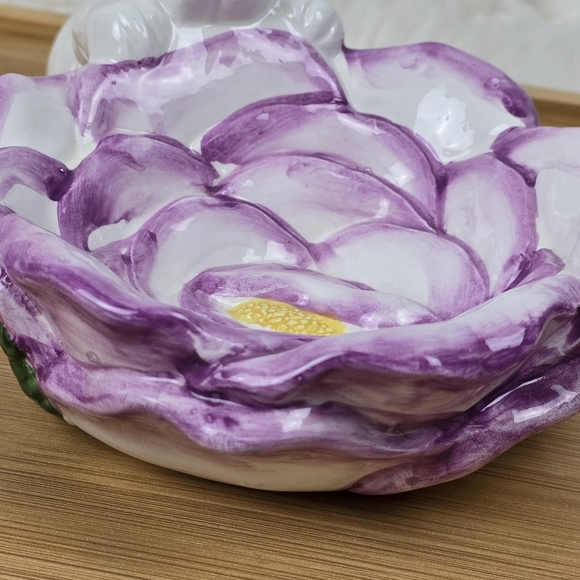 Ceramic Bunny with Attached Dish Vintage - Picture 14 of 15